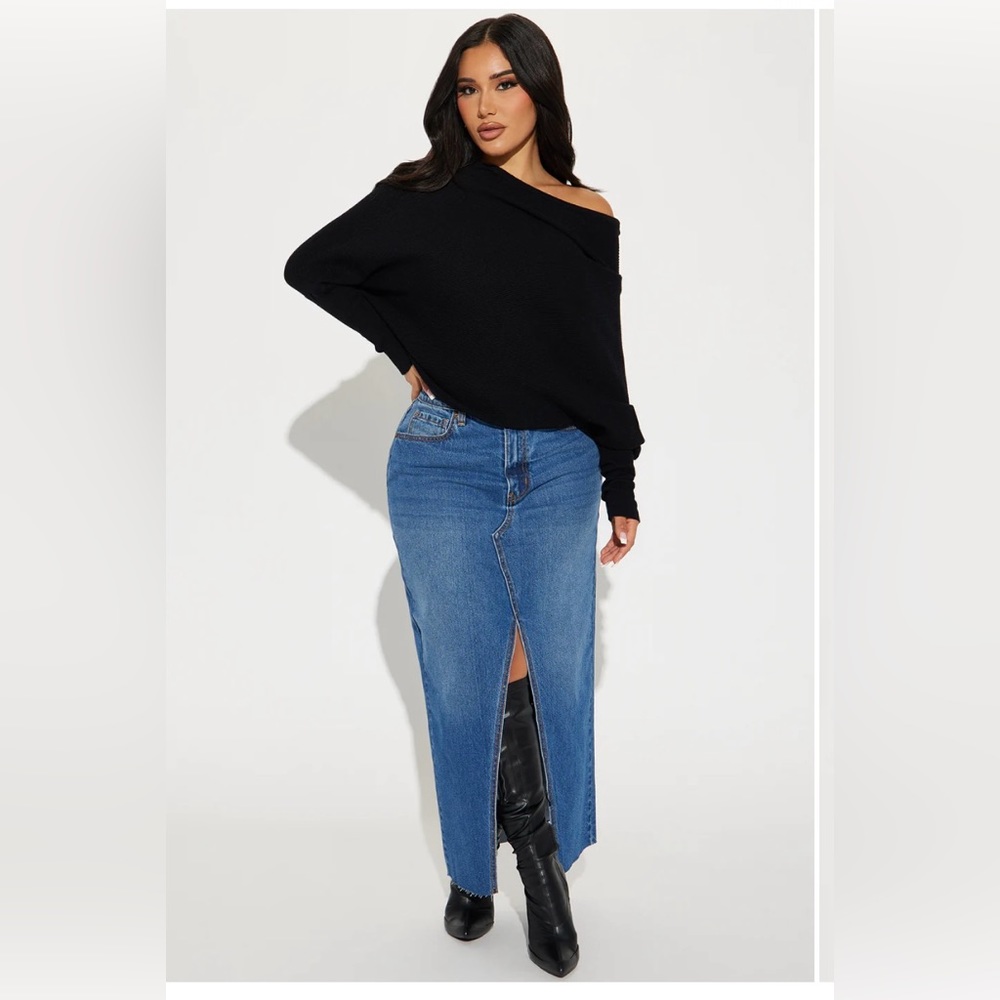 One shoulder sweater shirt